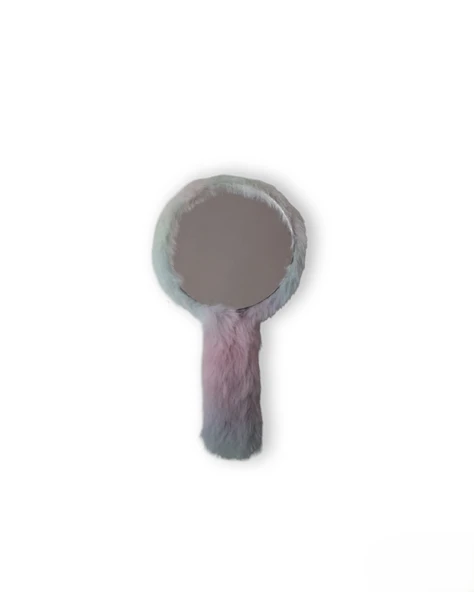 Küçük El Peluş Makyaj Aynası - Resim 3