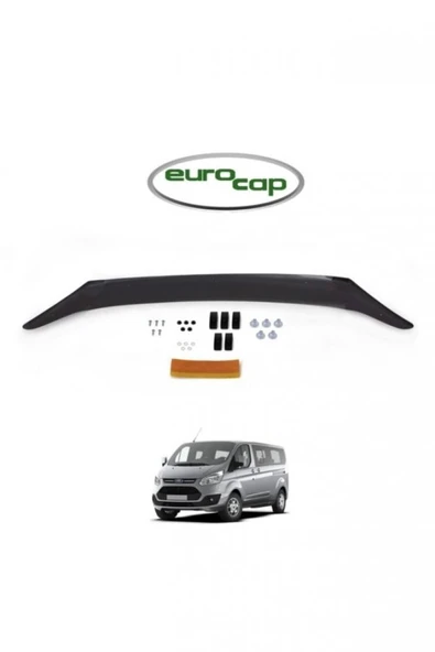İtibar Ford Tourneo Custom Ön Kaput Koruma Rüzgarlığı 3mm Akrilik Abs Parlak Siyah Deflektör 12-17 ürün görseli 1