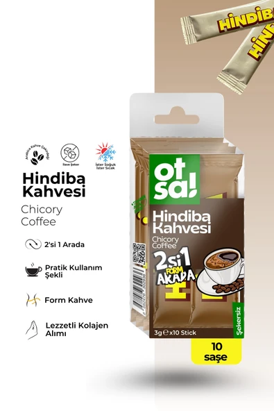 Otsa Hindiba Detox Form Kahvesi L-karnitin Içeren Şeker Ilavesiz Hindiba Kahve Stick ürün görseli 1