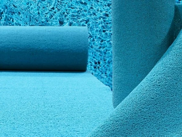 ABK PLASTİK Abk Kıvırcık Turkuaz Paspas 120  cm Kaymaz Yolluk Kaydırmaz Halı ürün görseli 1