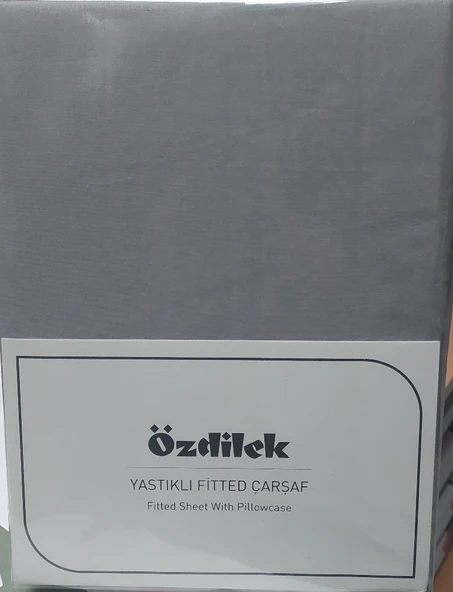 Özdilek Colourist Fitted Lastikli Çift Kişilik Çarşaf Seti (160x200)-Silver Gri ürün görseli 1