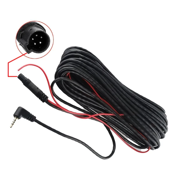 2.5mm TRRS jak konnektörü 5 pin Araç geri görüş Kamerası uzatma Kablosu 10m ürün görseli 1