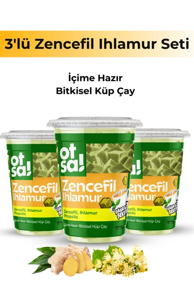 Otsa 3x Zencefil Ve Ihlamur Harmanlı Bitkisel Destek Çayı ürün görseli 1
