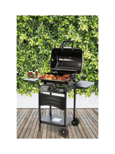 Kiwi KG-5881 Gazlı Izgara Barbekü – Dayanıklı Çelik Gövde, 110x102 cm Geniş Pişirme Alanı, Kolay Isı Kontrolü, Siyah ürün görseli 1