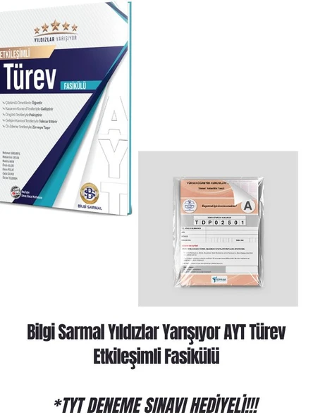 Bilgi Sarmal Yıldızlar Yarışıyor AYT Türev Etkileşimli Fasikülü  *TYT DENEME SINAVI HEDİYELİ!!! ürün görseli 1