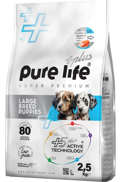 PureLife Plus Somonlu Büyük Irk Yavru Köpek Maması 2.5 Kg ürün görseli 1