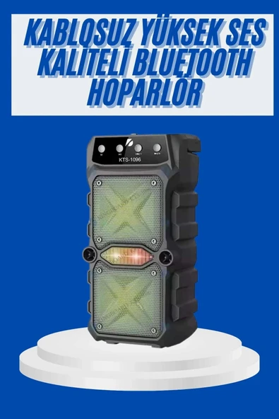 Büyük Boy Bluetooth Hoparlör Çoklu Bağlantı Çift Çıkışlı Taşınabilir Kesintisiz ürün görseli 1