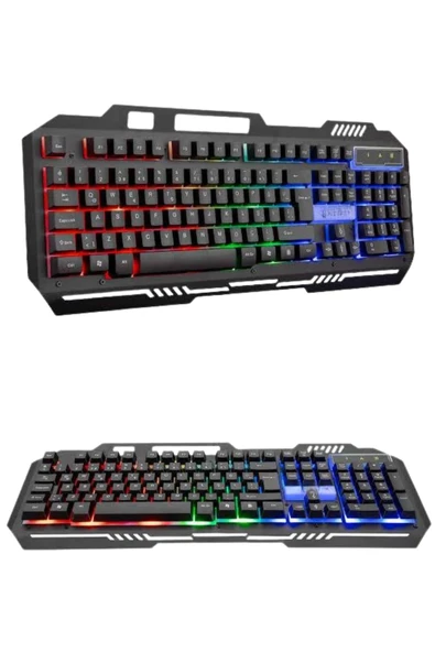 RGB Işıklı   Klavye Q Klavye Mouse Hediyeli - Resim 3