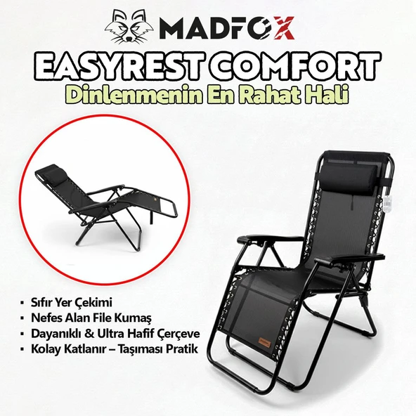 Madfox EasyRest Katlanır Şezlong Sandalye - Resim 5
