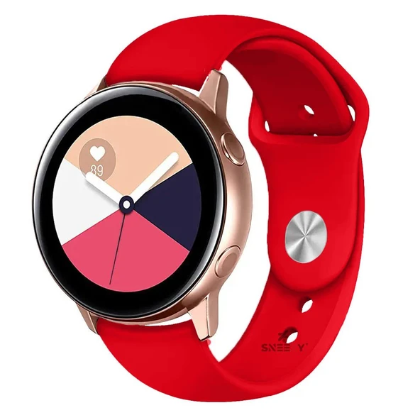 Huawei Watch GT5 46mm Uyumlu Kordon PureLux Soft Yumuşak Silikon Kordon  Kımızı ürün görseli 1