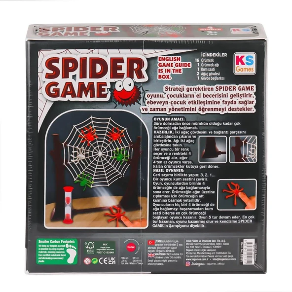 25131 Spider Game TR-ENG -KS Games - Resim 2