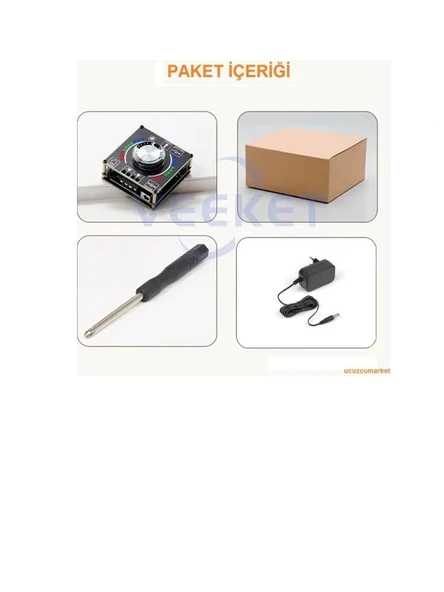 Bluetooth 5.1 100W+100W 2.0 Kanal Dijital Hifi Stereo Ses Amplifikatörü (Usb+Aux) ürün görseli 1