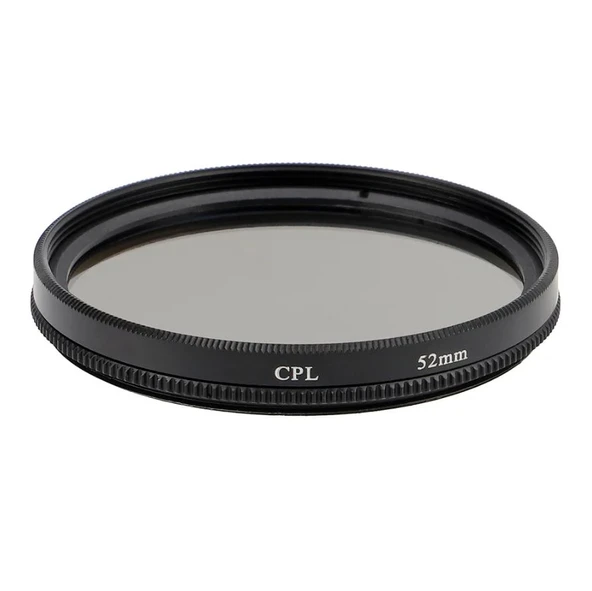 52mm CPL Polarize Filtre – Dairesel Polarizasyon, Yansıma Azaltıcı, Metal Çerçeve ürün görseli 1