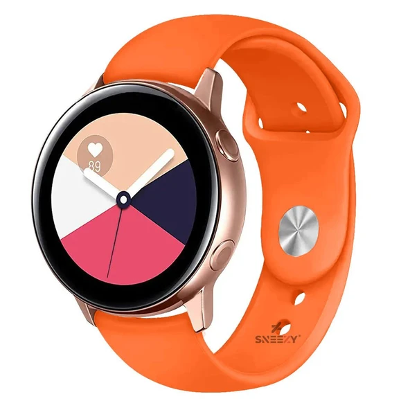 Huawei Watch GT5 46mm Uyumlu Kordon PureLux Soft Yumuşak Silikon Kordon  Turuncu ürün görseli 1
