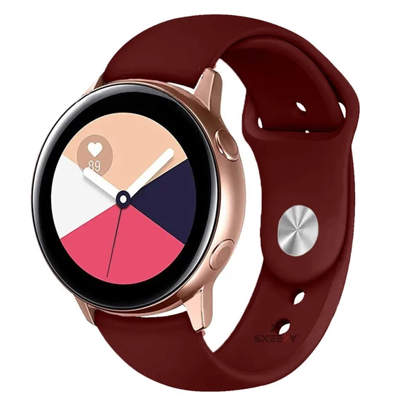 Huawei Watch GT5 46mm Uyumlu Kordon PureLux Soft Yumuşak Silikon Kordon  Koyu Kırmızı ürün görseli 1