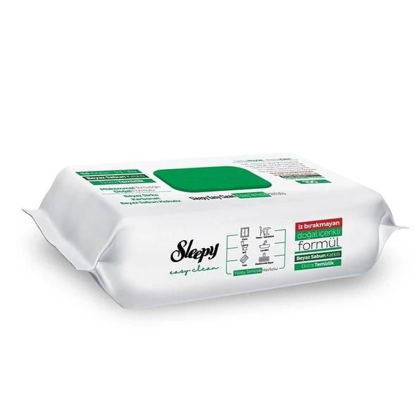 Sleepy Easy Clean Beyaz Sabun Katkılı Yüzey Temizlik Havlusu 100 Yaprak ürün görseli 1