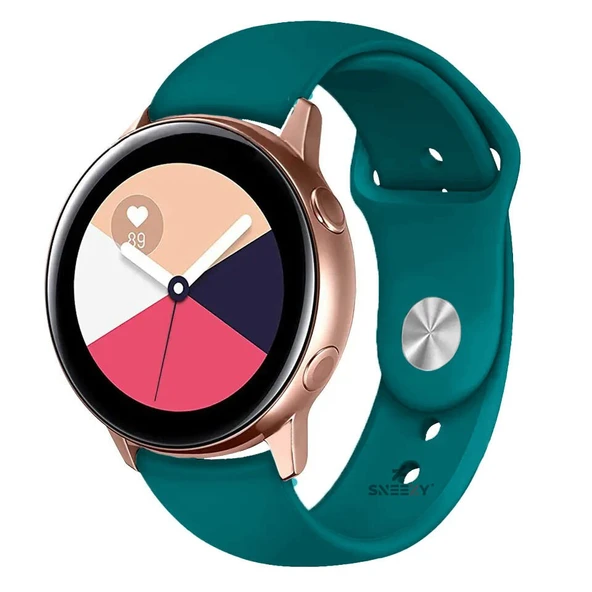 Huawei Watch GT5 46mm Uyumlu Kordon PureLux Soft Yumuşak Silikon Kordon  Petrol Mavisi ürün görseli 1