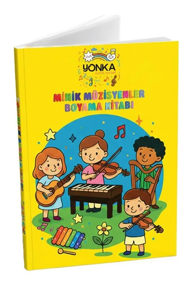 Minik Müzisyenler İçin Müzik Temalı Eğitici 18 Sayfalı Boyama Kitabı (Tüm enstrümanlar) ürün görseli 1