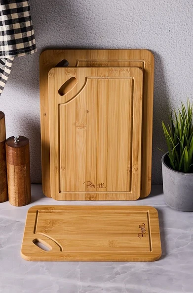 Perotti Bamboo 3'lü Kesme Doğrama Tahtası 16332 ürün görseli 1