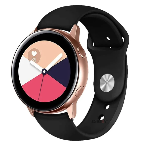 Huawei Watch GT5 46mm Uyumlu Kordon PureLux Soft Yumuşak Silikon Kordon  Siyah ürün görseli 1