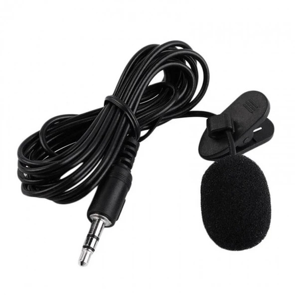Yaka mikrofonu 3.5mm stereo yaka mikrofonu 3m kablolu mikrofon ürün görseli 1