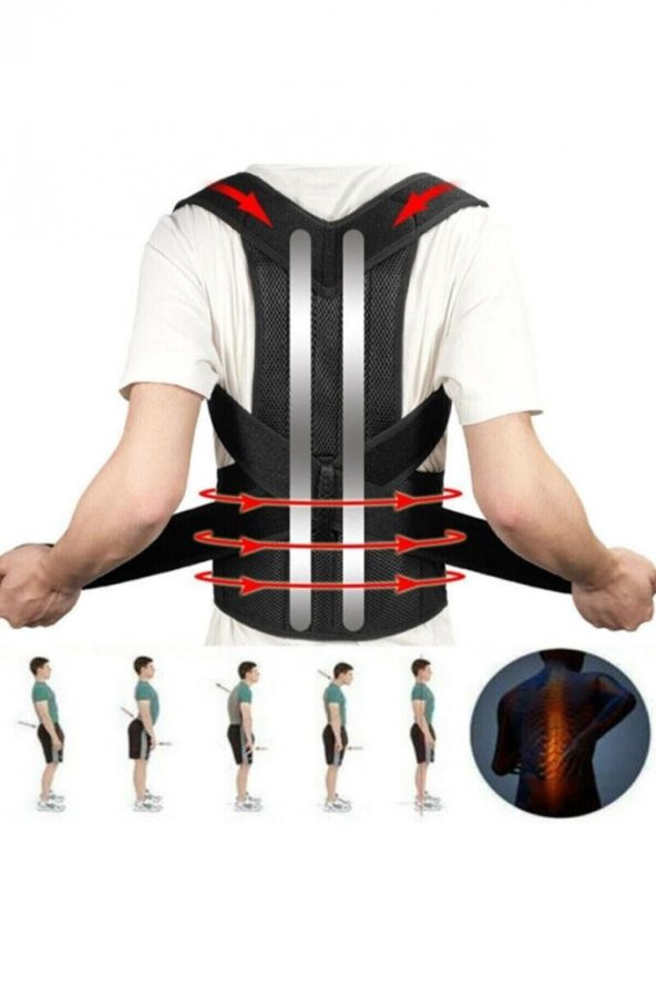 NewDesign Medikal Kamburluk Önleyici Balenli Korse Bel Sırt Destekli Dik Duruş Korsesi ürün görseli 1