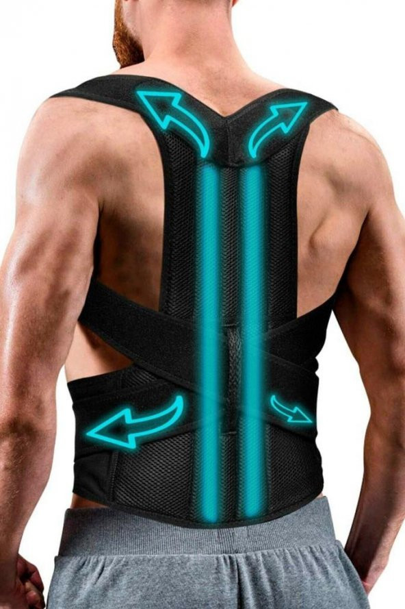 NewDesign Balenli Dik Duruş Korsesi Posturex Bel Sırt Korsesi Kambur Korsesi ürün görseli 1