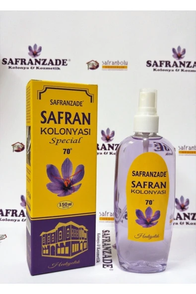 SAFRANZADE Doğal Ferahlatıcı Mor Safran Çiçeği Kolonyası 150ml - Serinletici Seri ürün görseli 1