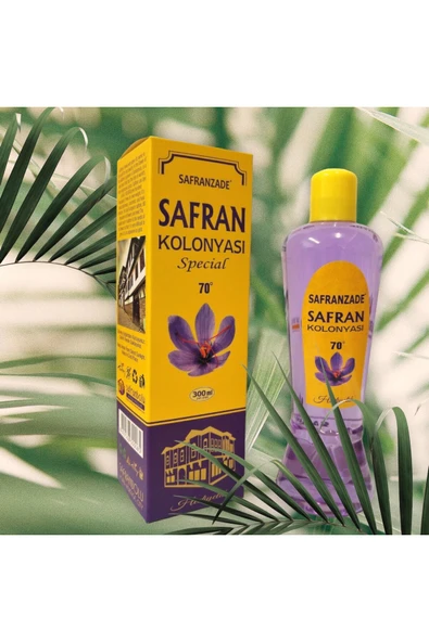 SAFRANZADE Doğal Ferahlatıcı Mor Safran Çiçeği Kolonyası 300ml - Serinletici Seri ürün görseli 1