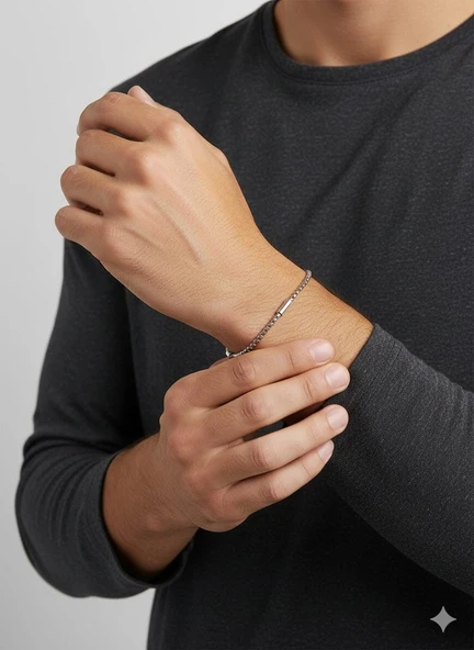 Akfecan Erkek [unisex] Kadın Paslanmaz Çelik Bileklik ürün görseli 1