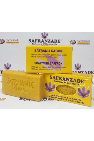 SAFRANZADE Safranlı Doğal Sabun 100g - Siyah Nokta Ve Akne Karşıtı.cilt Problemlerine Doğal Çözüm ürün görseli 1