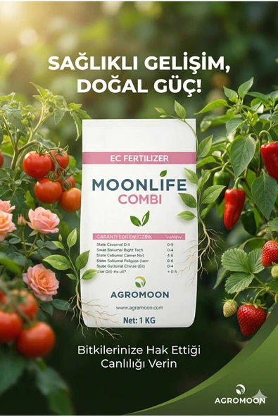 Moonlife Combi Agromoon Mikro Element Gübresi 1 Kg.Sararma Önleyici ve Canlandırıcı Bitki Besini. ürün görseli 1