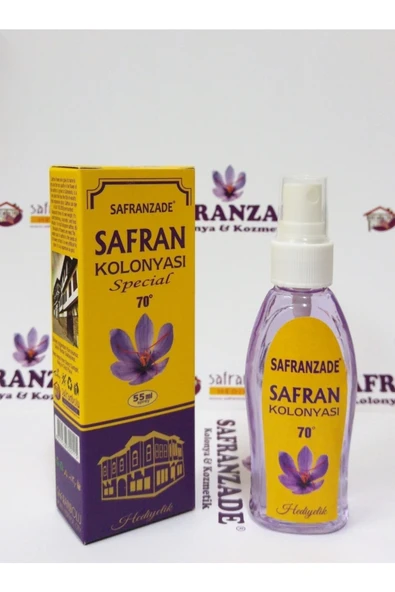 SAFRANZADE Doğal Ferahlatıcı Mor Safran Çiçeği Kolonyası 55ml - Serinletici Seri ürün görseli 1