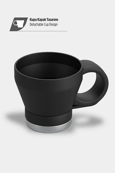 STEVIG 4 MULTI-CUP ÇELİK TERMOS 1.9 LT. BLACK ST-212 - Resim 6
