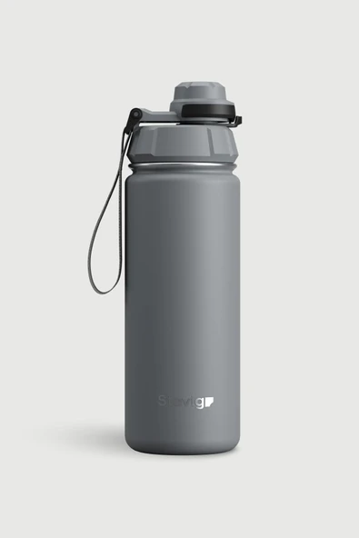 STEVIG 1 HAND LEAK-PROOF SIZDIRMAZ ÇELİK TERMOS 1000 ML GREY ST-214 ürün görseli 1