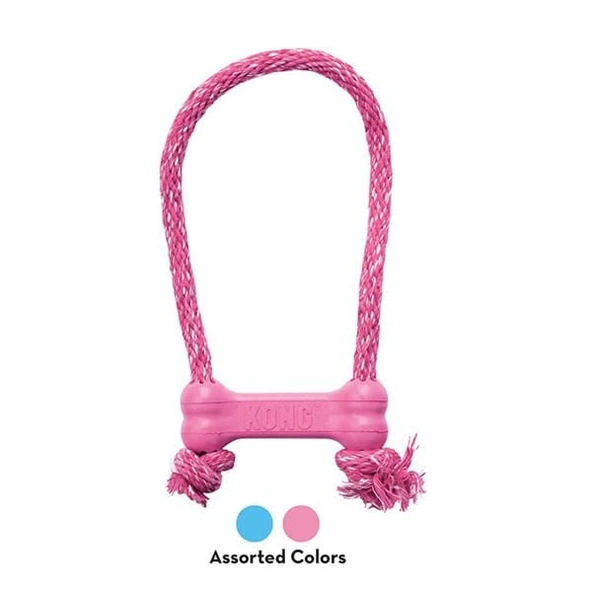 Kong Yavru Köpek İpli Diş Oyuncağı Xsmall Mavi/Pembe ürün görseli 1
