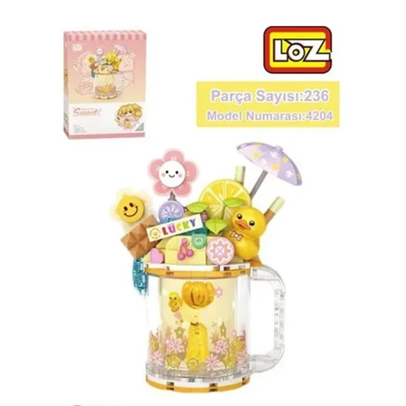 LZ-4204 NessiWorld SARI ÖRDEK DONDURMA KUPASI 236 PARÇA BLOCK OYUNCAK ürün görseli 1