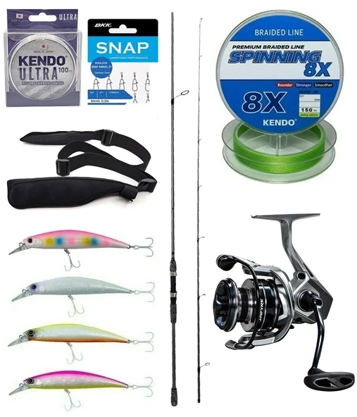 Yek Outdoor Spin Olta Seti Okuma Wave Up Spin 259cm 10-35gr 2 Parça Olta Kamışı&Okuma Safyre 4000A Olta Makinesi ürün görseli 1