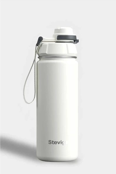 STEVIG 1 HAND LEAK-PROOF SIZDIRMAZ ÇELİK TERMOS 500 ML STAR WHITE ST-220 ürün görseli 1