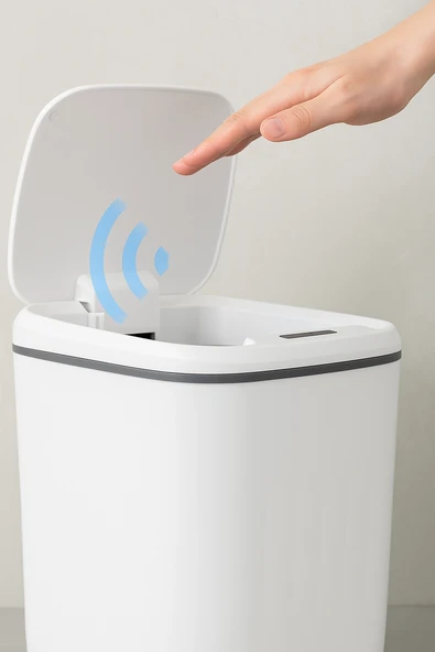 Akıllı Sensörlü Antibakteriyel Çöp Kovası 20 lt Piller Kutuya Dahil ürün görseli 1