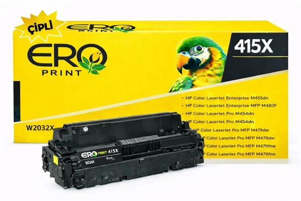 HP 415X - W2032X Muadil Toner - 6000 Sayfalık Çipli Sarı Toner ürün görseli 1