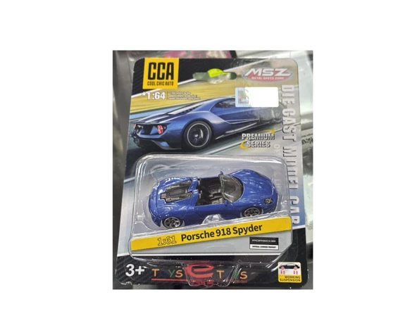 CCA Premium Series Porsche 918 Spyder Mavi 1/61 Model Araba ürün görseli 1