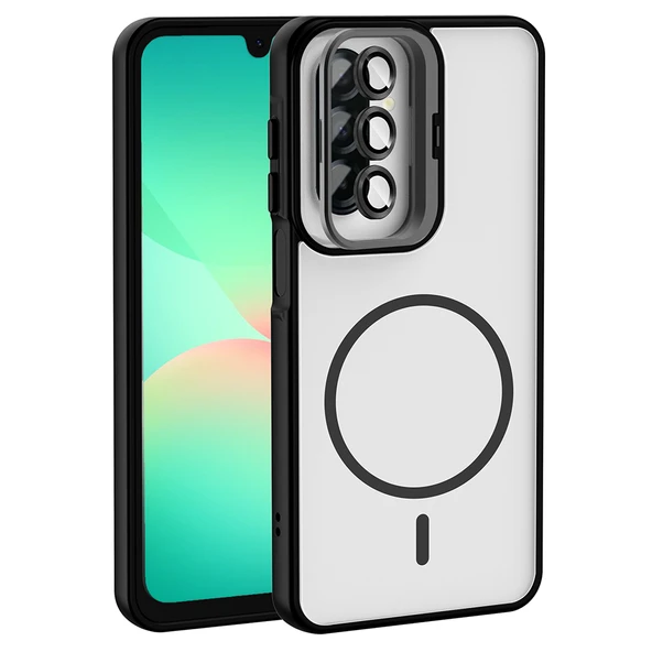 Samsung Galaxy A17 Kılıf Standlı ve Kamera Lens Hediyeli Etro Kapak ürün görseli 1