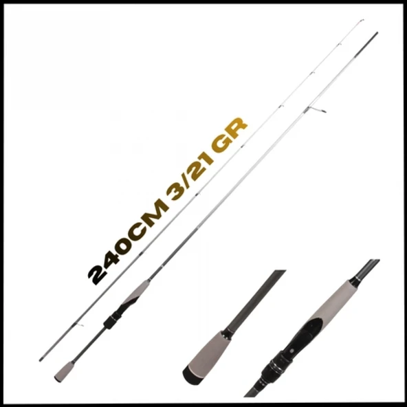 Uyguna-Yakala 240cm 3/21 gr- İki Parça Light Spin Olta Kamışı - MS.085 ürün görseli 1