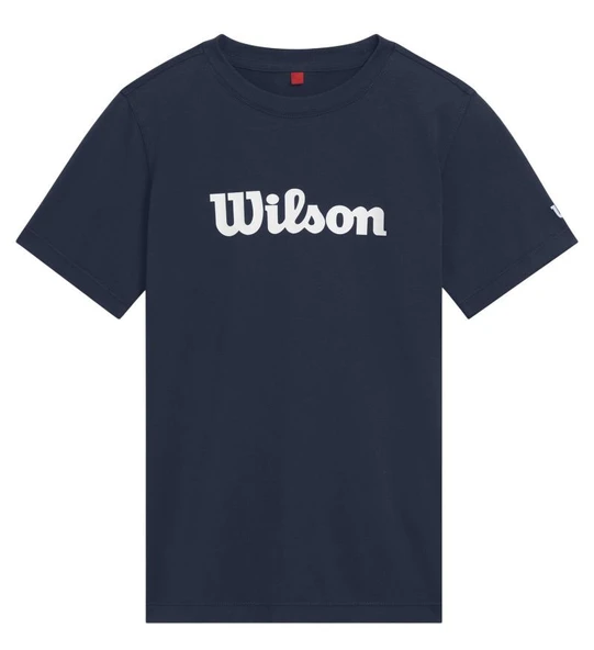 Wilson Youth Team Graphic Script Mavi Erkek Çocuk T-Shirt WYB0003511DBC ürün görseli 1