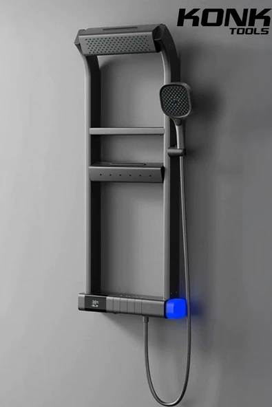 Lüks Dijital LED Ekranlı  Robot Duş Seti Lüks Şelale ve Yağmur Duş Sistemi ürün görseli 1