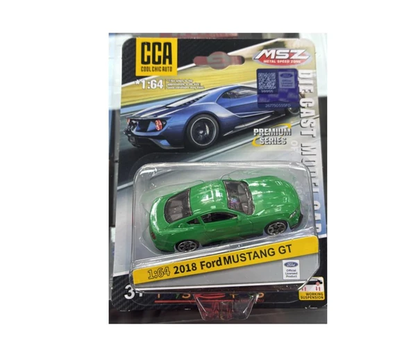 CCA Premium Series 2018 Ford Mustang GT Yeşil 1/64 Model Araba ürün görseli 1