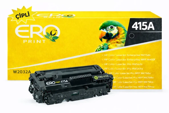 HP 415A - W2032A Muadil Toner - 2100 Sayfalık Çipli Sarı Toner ürün görseli 1