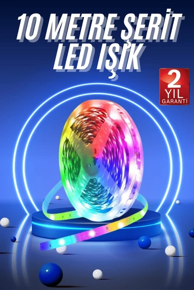 RGB Neon Şerit Led Lamba 10 Metre İç Mekan Tasarımına Uygun ürün görseli 1