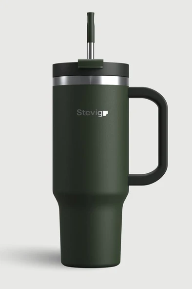 STEVIG 2 MOODS TUCK-IN TUMBLER SIZDIRMAZ ÇELİK TERMOS 900 ML GREEN ST-237 ürün görseli 1